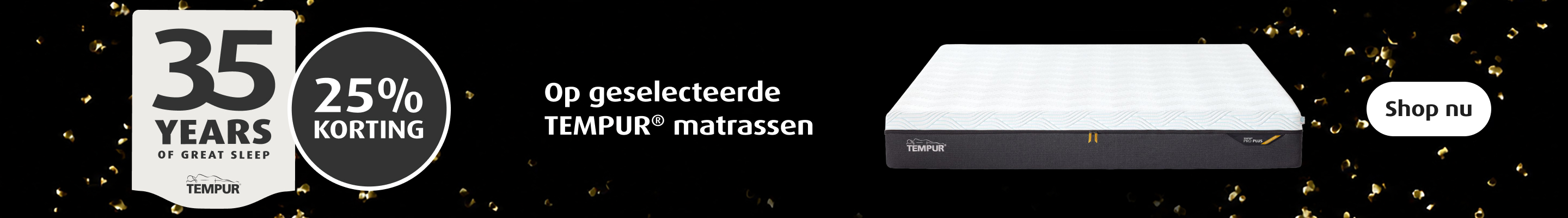25% korting op geselecteerde TEMPUR matrassen